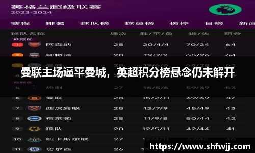 曼联主场逼平曼城，英超积分榜悬念仍未解开